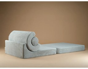 Poltrona per bambini color menta con rivestimento in velluto a coste Flipster – Wigiwama