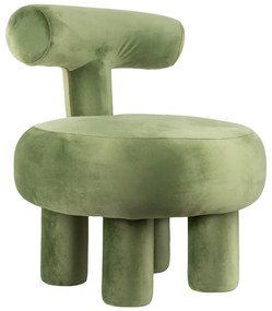 Poltrona in velluto verde chiaro Abrazo - Leitmotiv