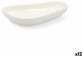 Vassoio per aperitivi Quid Select Irregolare Ceramica Bianco (12,5 cm) (Pack 12x)