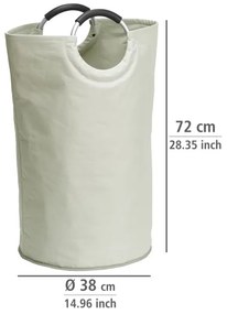 WENKO 3440001100 - Cesto portabiancheria STONE 38x72 cm beige/argento/nero