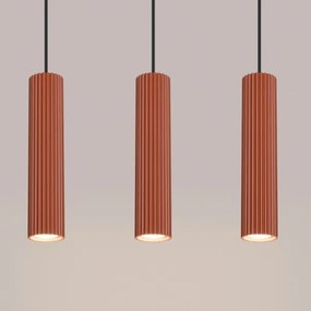 Sollux SL.1632 - Lampadario a sospensione con filo KARBON 3xGU10/10W/230V rosso
