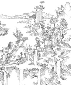 Isidore Leroy Carta da parati panoramica Cite Revee - Panel C