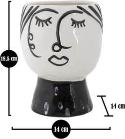 Vaso Pot Face Cm Ø 14X18,2