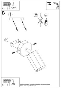 Sollux SL.1028 - Faretto da parete ZEKE 1xGU10/40W/230V rovere