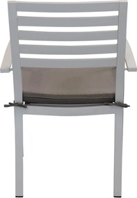 DEXTER - set tavolo in alluminio cm 160/240 x 90 x 75 h con 8 poltrone Dexter
