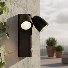 Applique da Esterno IP65 2xGU10 con Sensore movimento AXIS - Nera