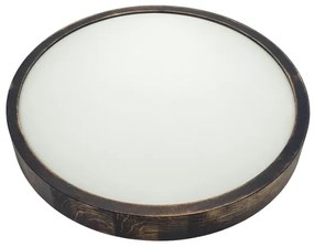 Plafoniera LED OAK SMOKY SLIM, 36W/230V, 4000K, Ø 37 cm, rovere/marrone scuro