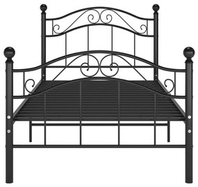 Giroletto nero in metallo 100x200 cm