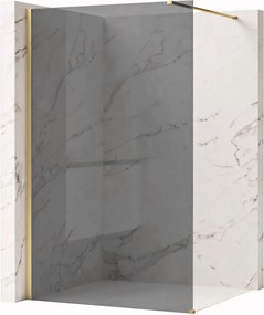 Parete doccia Rea Flexi Grey / Brush Gold 80