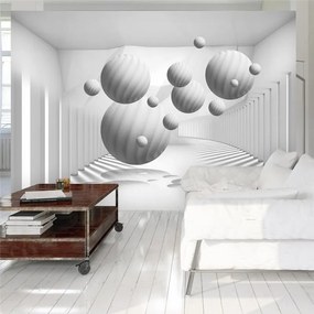 Fotomurale  Balls in White  Colore Grigio, Dimensioni e Misure 350x245