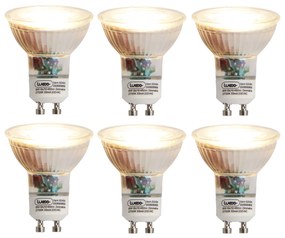 Set di 6 lampade LED GU10 dimmerabili 6W 450 lm 2700K
