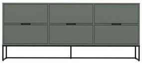 Cassettiera bassa grigio-verde 176x76 cm Lipp - Tenzo
