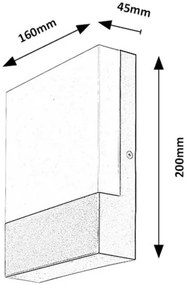 Rabalux 77097 - Applique a LED da esterno GIMONE LED/10W/230V IP44 nero