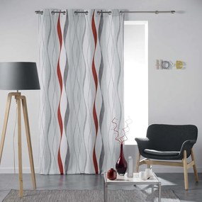 Tenda rossa e bianca 140x260 cm Ondulys - douceur d'intérieur