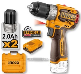 Trapano brushless 16V, 60 Nm, con 2 batterie 2.0Ah, caricatore e valigetta