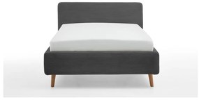Letto singolo imbottito color antracite rete non inclusa 120x200 cm Mattis – Meise Möbel
