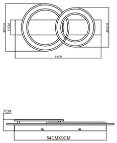 Globo 48038-40 - Plafoniera LED JAYDEN LED/40W/230V marrone
