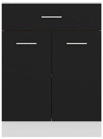 Armadio con cassetto nero 60x46x81,5 cm in truciolato