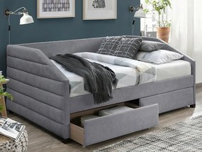 Letto Nadia in velluto grigio - Tap.142 120x200 cm