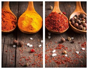 Set di copri fornelli in vetro temperato 2 pz 30x52 cm Curry – Allstar