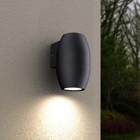 Applique Ovale Monodirezionale IP65 GU10 per esterni - Nera Colore del corpo Nero