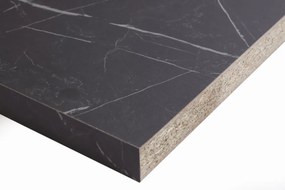 Piano cucina in truciolare marmo nero zebrato Marmo Nero Zebra L 304 x P 63 cm, spessore 1.8 cm