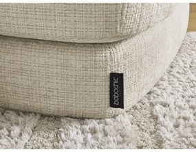 Poggiapiedi beige con rivestimento in ciniglia Leonore – Bobochic Paris