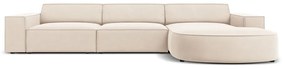 Divano angolare in velluto beige (angolo destro) Jodie - Micadoni Home