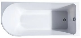 Vasca da bagno angolare lato sinistro 75x170 cm scarico incluso Corinne