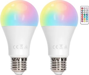 Aigostar - Lampadina LED RGBW dimmerabile A60 E27/8W/230V 3000K + telecomando