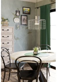 Eglo 43649 - Lampadario su corda MILLIGAN 1xE27/40W/230V d. Argento 38 cm