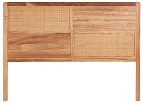 Testiera del Letto HONEY Naturale Legno Rattan Legno di paulownia 160 x 3,5 x 120 cm