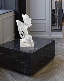 Bongelli preziosi Scultura in marmorino moderna Bacio h 38 - varie colorazioni BIANCO MARMO