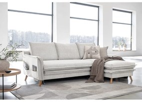 Divano letto angolare beige (angolo destro) Charming Charlie - Miuform