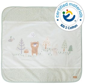 Coperta per bambini verde chiaro in micropile 80x80 cm Woodland Buddies – Roba