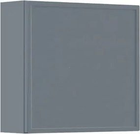 Pensile bagno Pixel Frame laccato opaco indaco, 1 anta apertura da sinistra P 17 x L 40 x H 40 cm