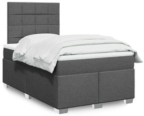Giroletto A Molle Con Materasso Grigio Scuro 120x200 Cm Tessuto /