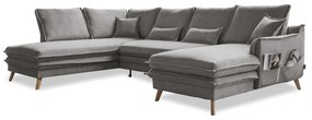Divano letto angolare grigio (angolo sinistro/"U") Charming Charlie - Miuform