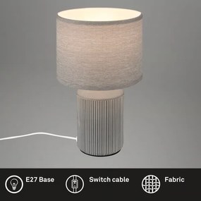 Brilo - Lampada da tavolo INO 1xE14/10W/230V grigia