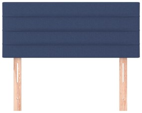 Testiera blu 100x5x78/88 cm in tessuto