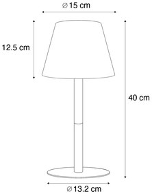 Set di 2 lampade da tavolo ricaricabili bianche 40 cm IP54 - Jude