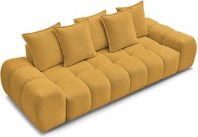 Divano color senape con rivestimento in ciniglia 278 cm Everest – Bobochic Paris