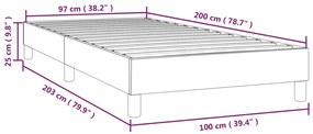 Giroletto a Molle Grigio Chiaro 100x200 cm in Velluto