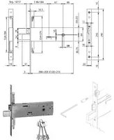 ISEO 963110102 SERRATURA INF. X FASCIA TRIPLICE D.MAPPA INOX