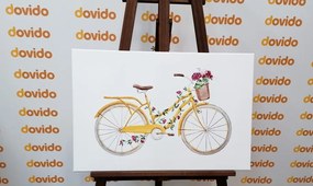 Quadro su tela – Illustrazione di bicicletta retrò