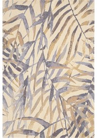 Tappeto in lana beige 100x180 cm Florid - Agnella