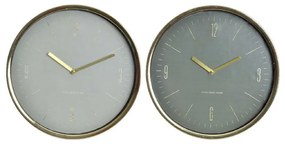 Orologio da Parete DKD Home Decor S3026669 Vetro Metallo Menta Verde (30 cm) (30 x 4 x 30 cm) (2 pezzi)
