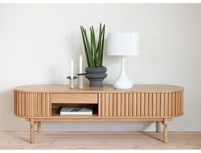 Tavolo TV in rovere di colore naturale 160x48 cm Carno - Unique Furniture