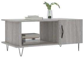 Tavolino da salotto grigio sonoma 90x50x40 cm legno multistrato