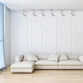 Faretto per sistema a binario PARIGI 6xGU10/10W/230V +2x1 m rotaia sistema